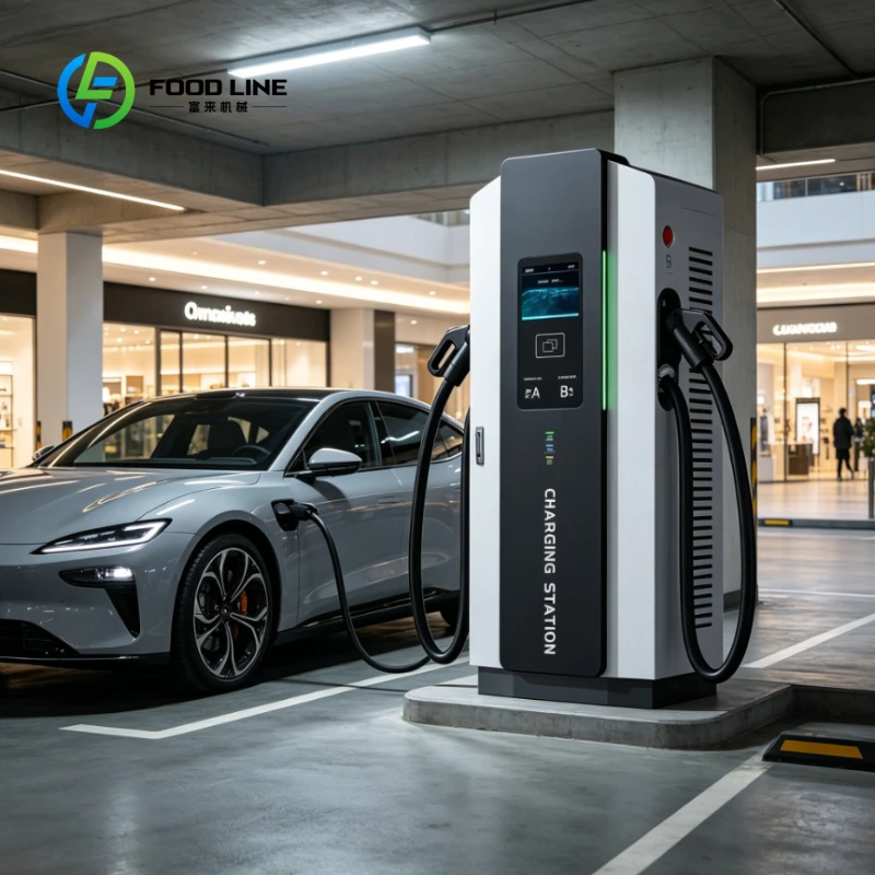 Customized Commercial EV Charging Equipment, Floor Mounted 60/120kW Dual Gun DC Fast Charger Compatible CCS GB/T Plug