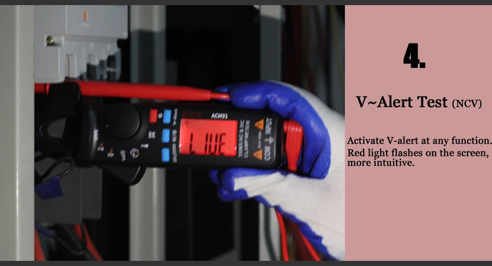 Digitales Zangenmessgerät 1mA Präzisions-Amperemeter DC AC 100A Professionelles Multimeter Auto-Voltmeter Tester – Detail 14
