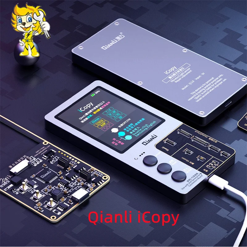 Qianli iCopy Plus 2.2 v for Phone 7 8P X XR XS XSMAX 11PM LCD TrueTone Repair for 5-xsmax 6-13pm Battery Headset Lightning Testi