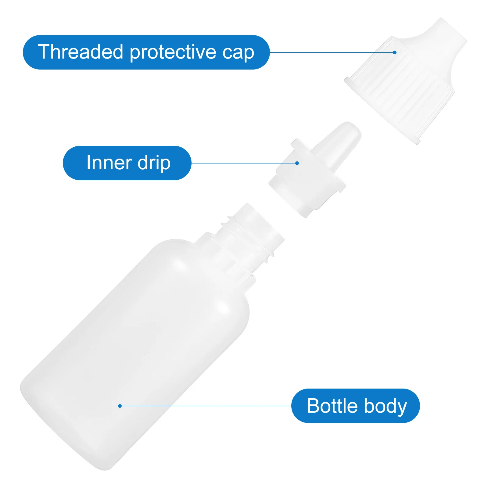 25Pcs Portable Eye Drops Bottle Durable Refillable Empty Storage Bottles for Daily Home Travel Use Eye Drops Bottle