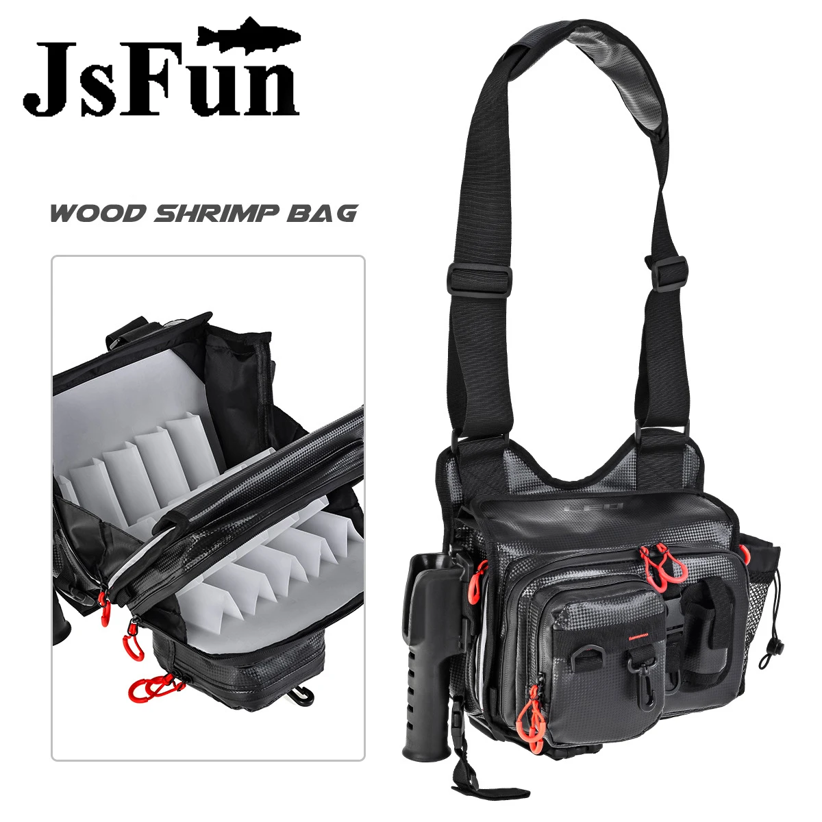 

New Waterproof Fishing Lure Bag Squid Hook Storage Bag With Rod Holder Outdoor Multi-function Fishing Tackle Bag Storage Box