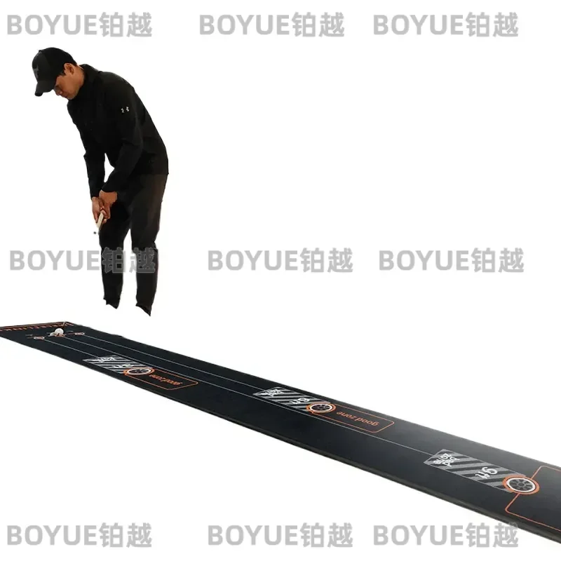 3.6m Home Golf Putting Green Mat Indoor Outdoor Practice Trainer Simulator Roll Up Chipping Aid for Backyard Garden Training