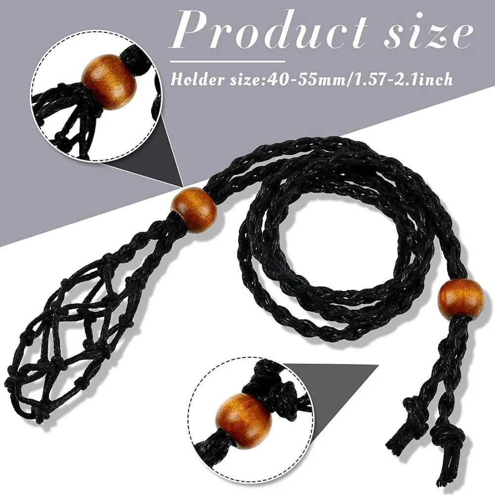 Multipurpose DIY Necklace Cord Braided Length Adjustable Crystal Necklace Holder Hand-woven Wax Rope Braided Necklace Cord Jewel