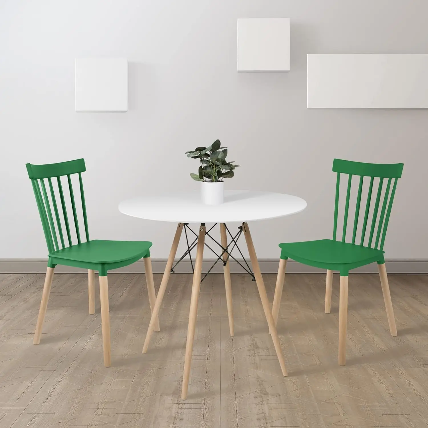 Chaises en plastique modernes sans accoudoirs avec pieds en bois, salon, chambre à coucher, cuisine, salle à manger, salon, salle d'attente, restaurants, cafés, ensemble