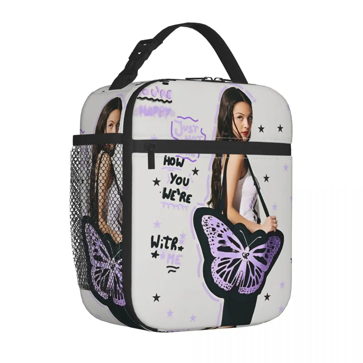 Happier - Olivia Vampire Rodrigos Insulated Lunch Bags Meal Container Thermal Bag Tote Lunch Box School Outdoor Men Women