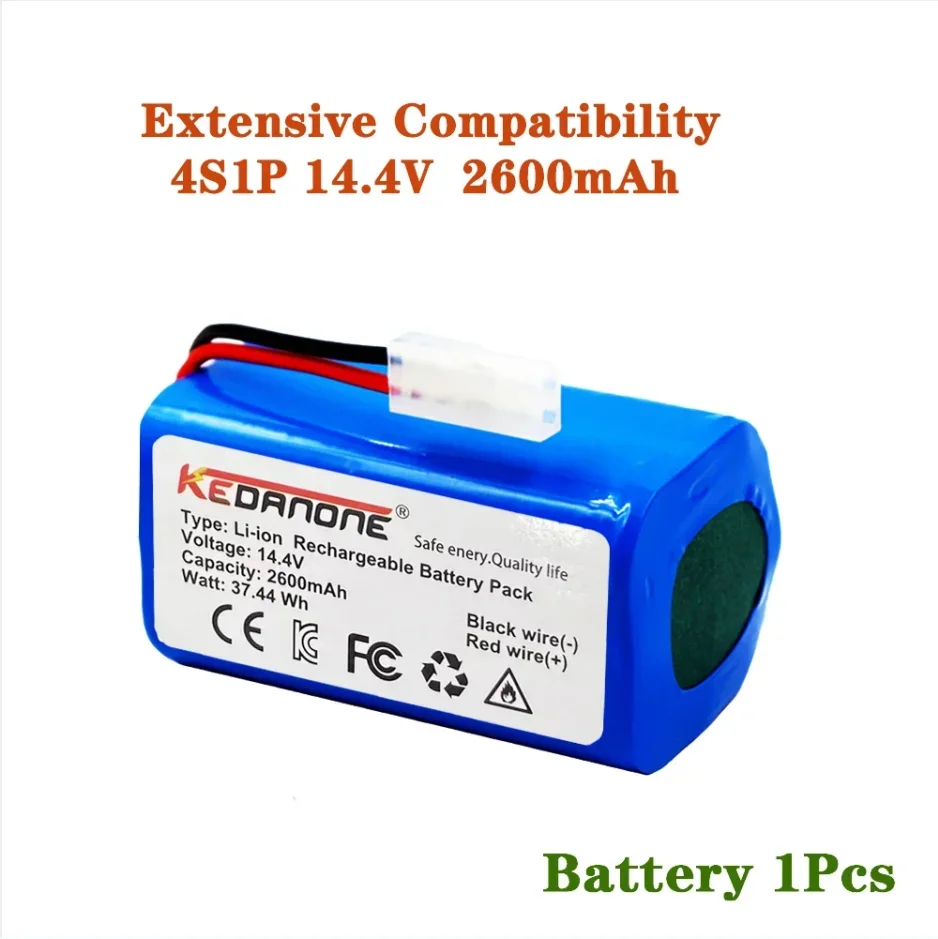 H18650CH-4S1P 14.8V 2600mAh リチウムイオンバッテリーパック XIAOMI MIJIA Mi ロボット掃除機エッセンシャル G1 MJSTG1、SKV4136GL R30 R35 用
