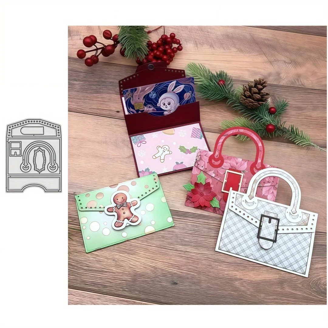 

1 Set Card Bag Envelope Metal Cutting Die Cut，for Gift Wrapping Card Making and Scrapbooking DIY Project Craft Decoration