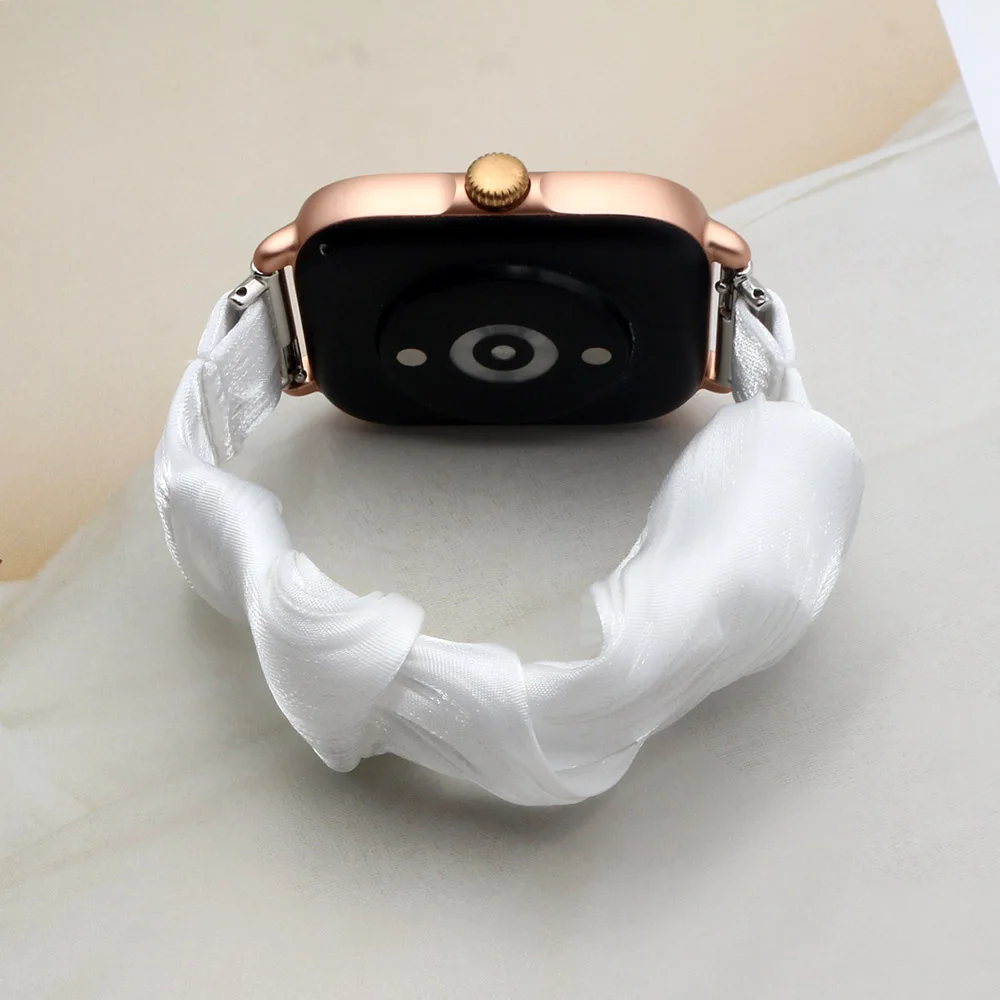

20mm 22mm Fabric Strap for Samsung Galaxy Watch 6 5 4 Elastic Bracelet Belt Huawei Watch 4 Pro/GT3 Pro Amazfit GTR4 Band White