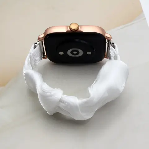 20mm 22mm Fabric Strap for Samsung Galaxy Watch 6 5 4 Elastic Bracelet Belt Huawei Watch 4 Pro/GT3 Pro Amazfit GTR4 Band White