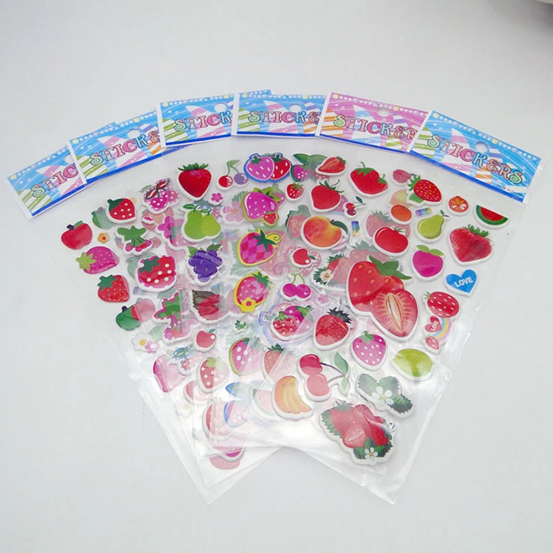 子供用ステッカー パフィーステッカー 子供用おもちゃ スクラップブッキング 漫画ステッカー 誕生日 クリスマス 新年 ギフト 子供 女の子 男の子用