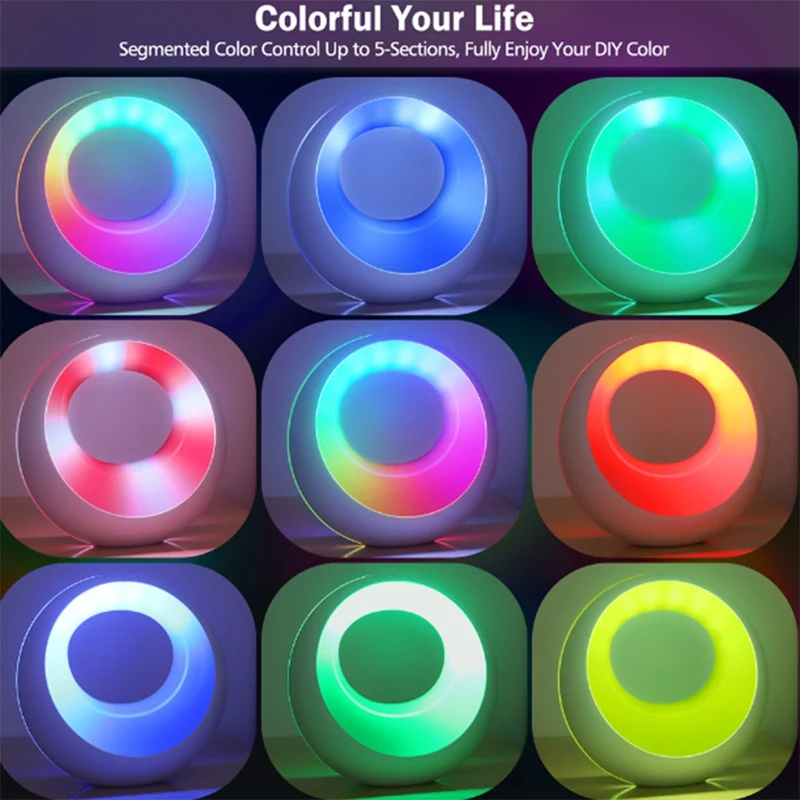 Toque a luz de cabeceira, luz noturna do quarto/luz de mesa com controle remoto, regulável, cronometrado, luz noturna que muda de cor RGB