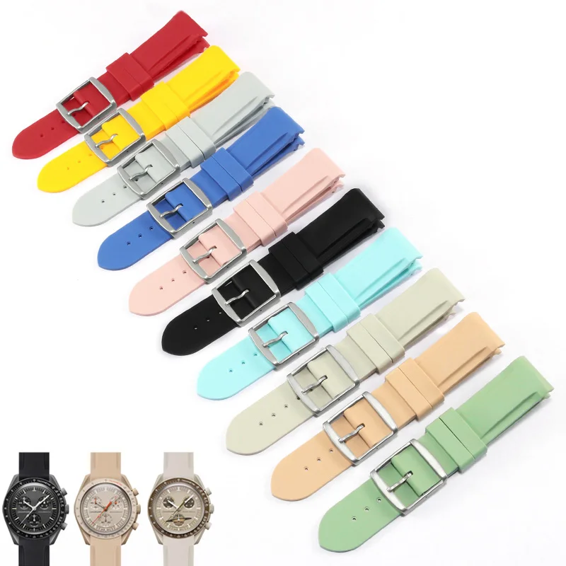 

CICIDD Rubber Watchband Suitable for OMEGA SWATCH Planetary Series Soft Silicone Watch Strap for Men and Women