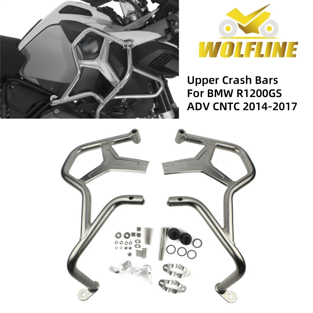 

WOLFLINE r1200gs Engine Bumper Highway Upper Crash Bars For BMW R1200GS Adventure CNT Fuel Tank Bumpers Engine Guard 2014-2017