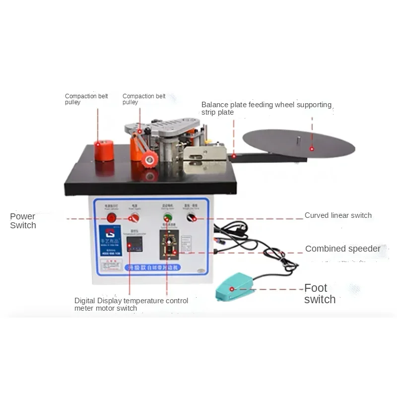 

Hot sales Mini manual wood pvc edge banding machine with cutting pvc edge banding machine itself and excellent speed control