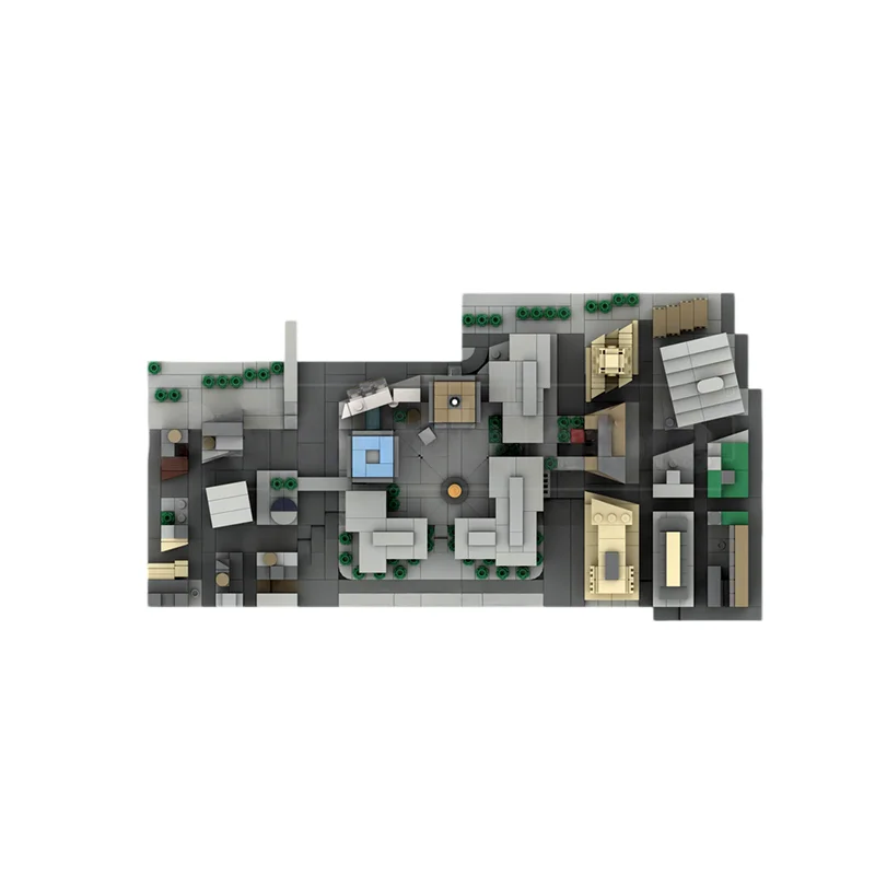 1748 قطعة من مكعبات البناء المعيارية القابلة للتخصيص، نموذج مركز التجارة القديم الحضري، لعبة تقنية شعبية للأولاد، هدية عيد ميلاد