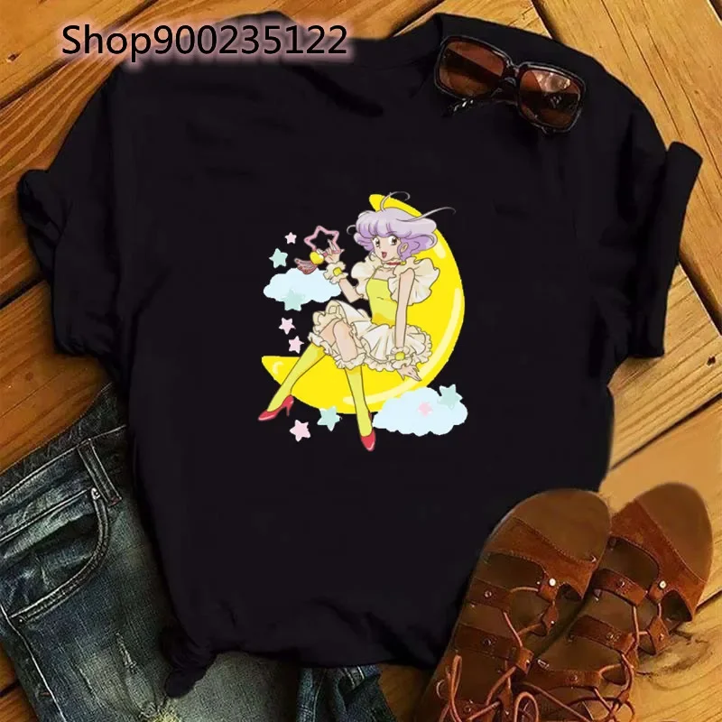 Kawaii Magic Angel T Shirt Women Printing Creamy Mami Tshirts Girls Casual Cartoon Graphic Summer Tees Tops Korea Clothing