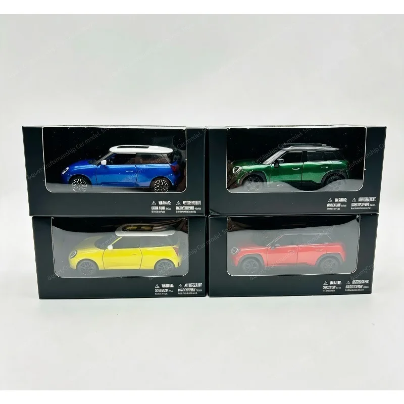 （In Stock）Original BMW Mini Cooper factory-made Aceman Pull‑back car model 1:39 figurine toy car