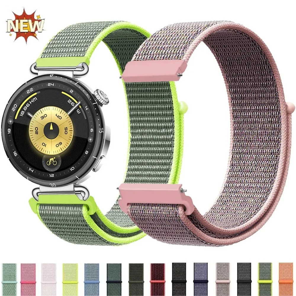 18 mm Nylonarmband für Huawei Watch GT6-5-4 41 mm, bequem, atmungsaktiv, Ersatzarmband, Huawei Watch GT5 Pro 42 mm