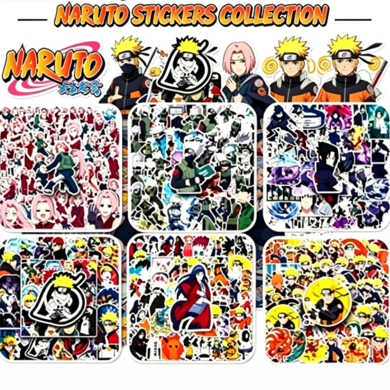 

50/54/62pcs Naruto Series Characters Cartoon Graffit Stickers Anime Laptop Car Notebook Diy Luggage Phone Decoration Sticker
