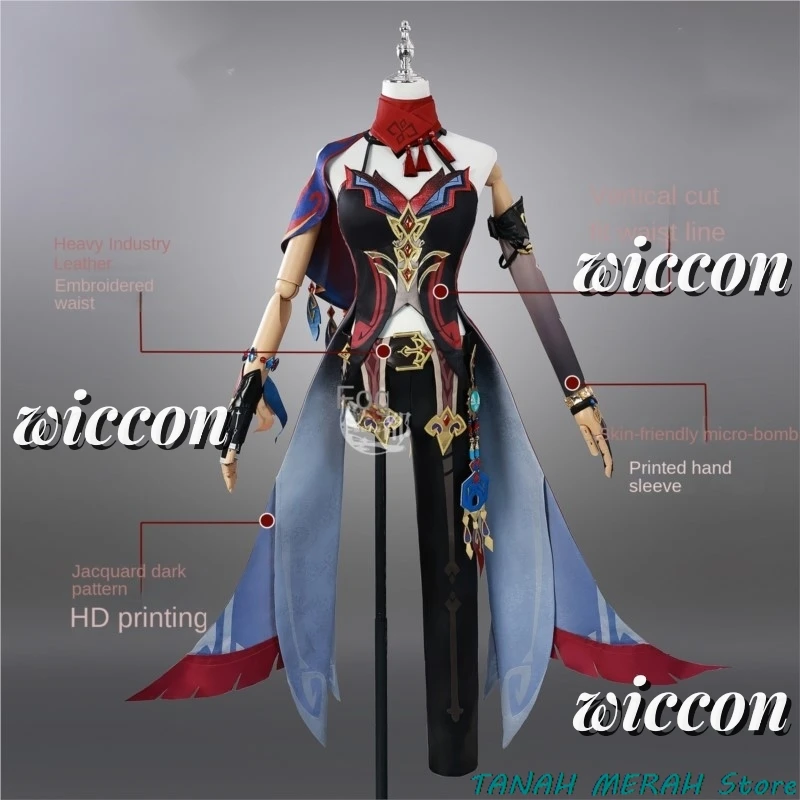 Chasca Cosplay Costume Genshin Impact Game Costume Wig Dress Full Set Uniform Props Tlalocan Halloween Christmas Fancy Party