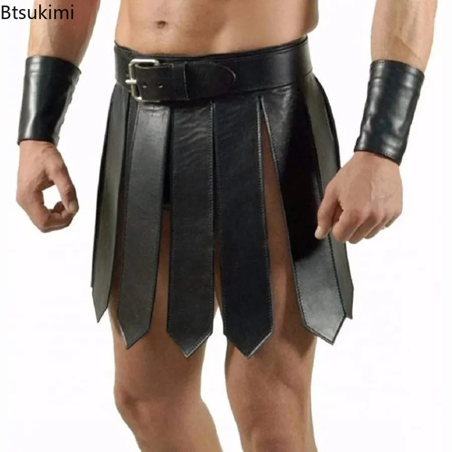 2025 هالوين القرون الوسطى عصر النهضة الرومانية بولي تنورة تنورة الكبار الرجال المحارب المصارع تأثيري ازياء فارس زي حفلة الهالوين