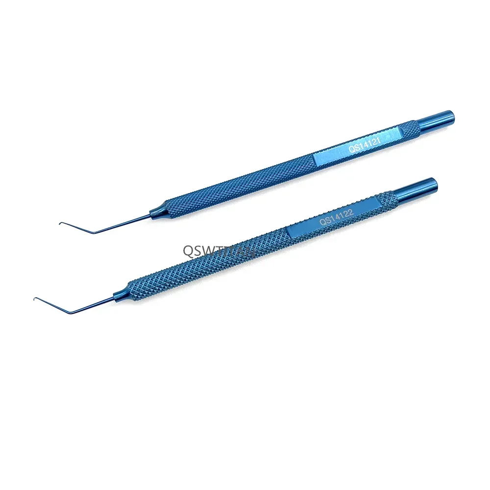 เครื่องมือผ่าตัดตา QSWTITAN แบบตะขอเกี่ยวตา สำหรับผ่าตัดเปลือกตาสองชั้น  แบบคูกเลน  ขนาด 110 มม./115 มม.