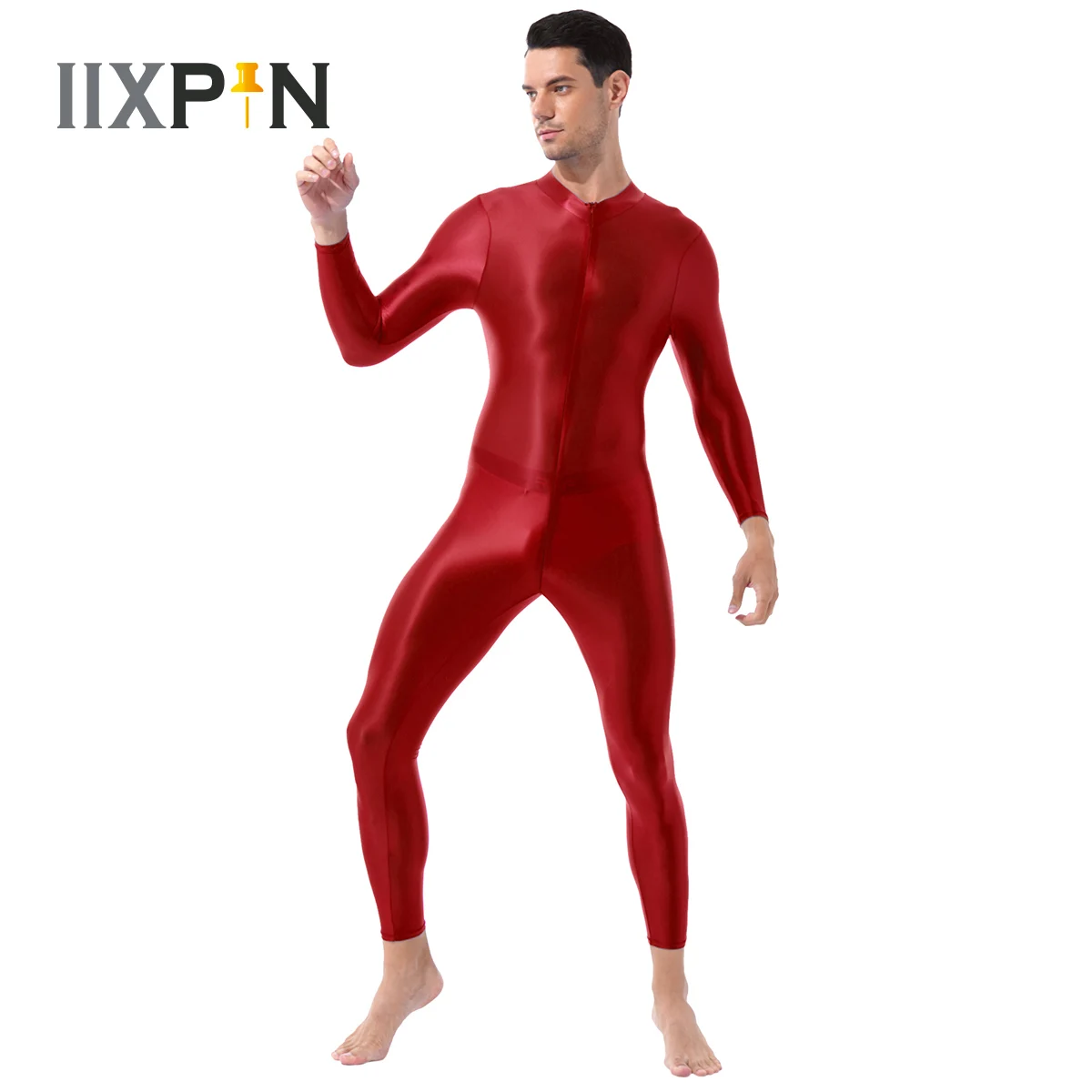 Shimmery zentai meia de corpo inteiro pele-apertado macacão adultos zentai terno bodysuit traje para homens unitard palco dancewear