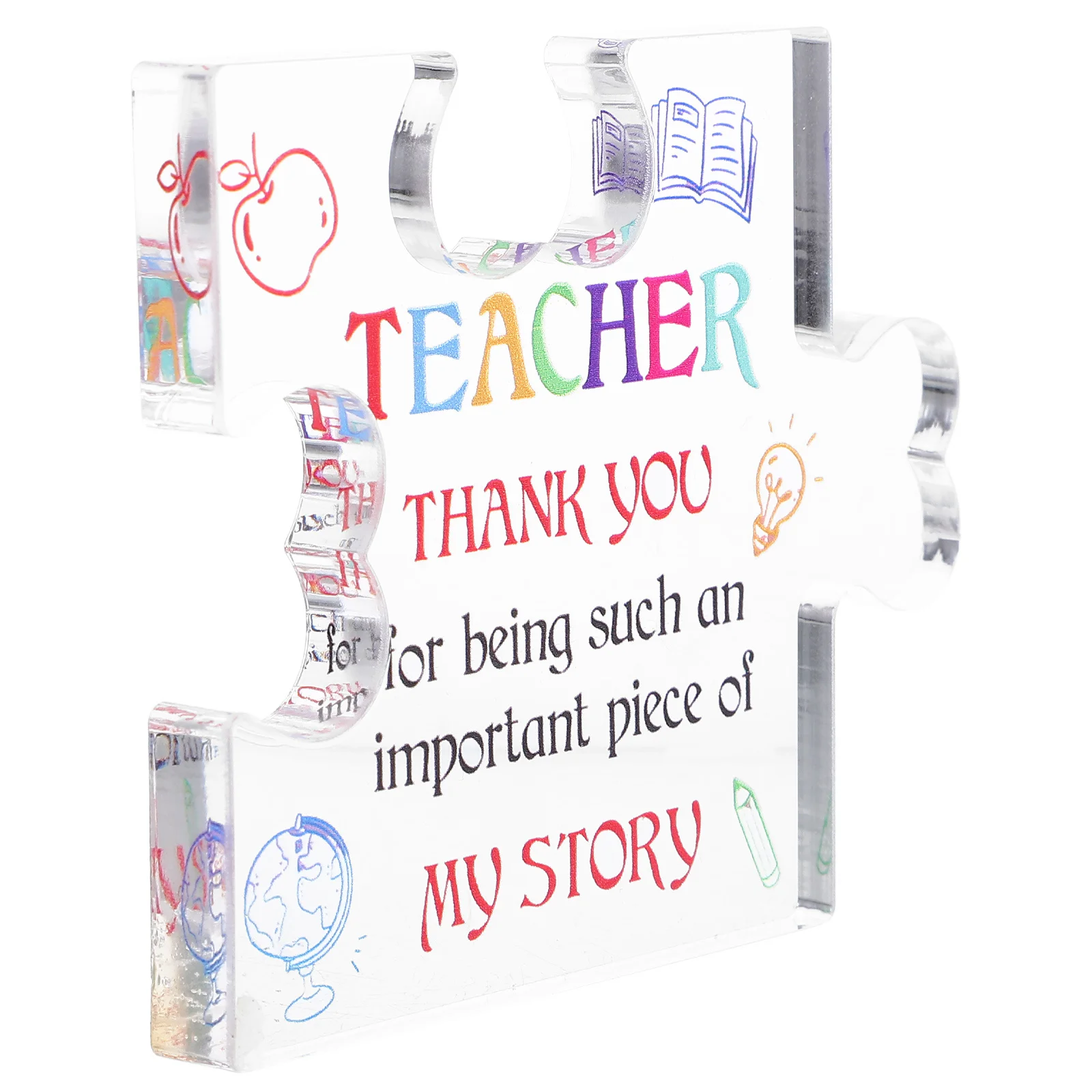 

Acrylic Table Signs Desktop Decor Thanks Teacher Acrylic Tabletop Ornament Positive Desktop Sign for Teachers Day Gift Idea