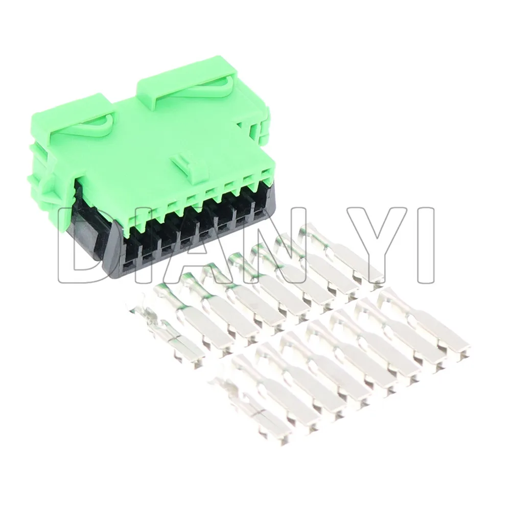 1 Set 16 Way Car Electric Cable Socket AC Assembly Automobile Unsealed Connector 953490-3 Green Auto OBD Diagnostic Plug
