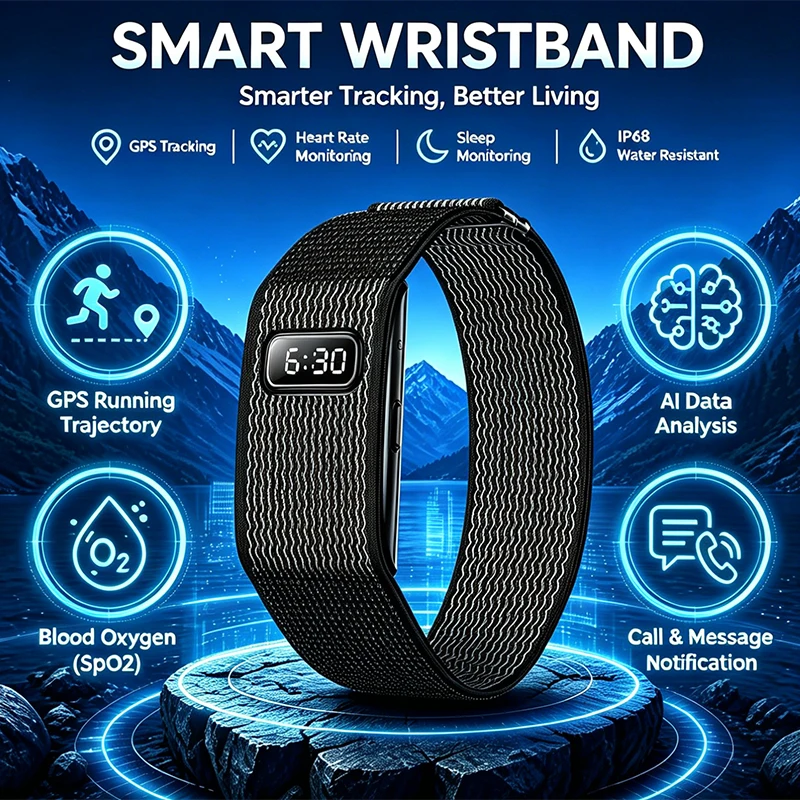 Smartwatch GPS 2026 com Tela Pequena, Monitor de Frequência Cardíaca, Pulseira Esportiva à Prova d'Água e Rastreador de Fitness para Corrida