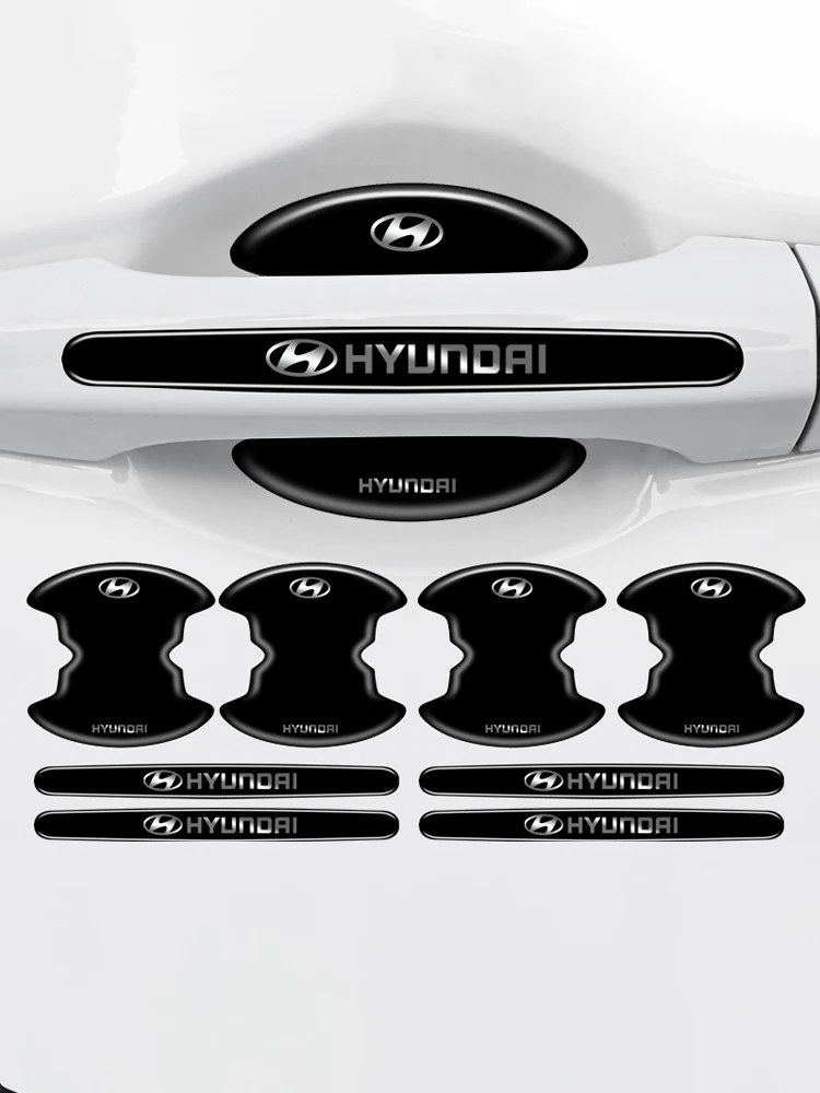 4/8pcs Car Styling Door Bowl Handle Protector Stickers Anti-scratch Film For Hyundai Elantra Accent Tucson i30 i10 i20 Veloster