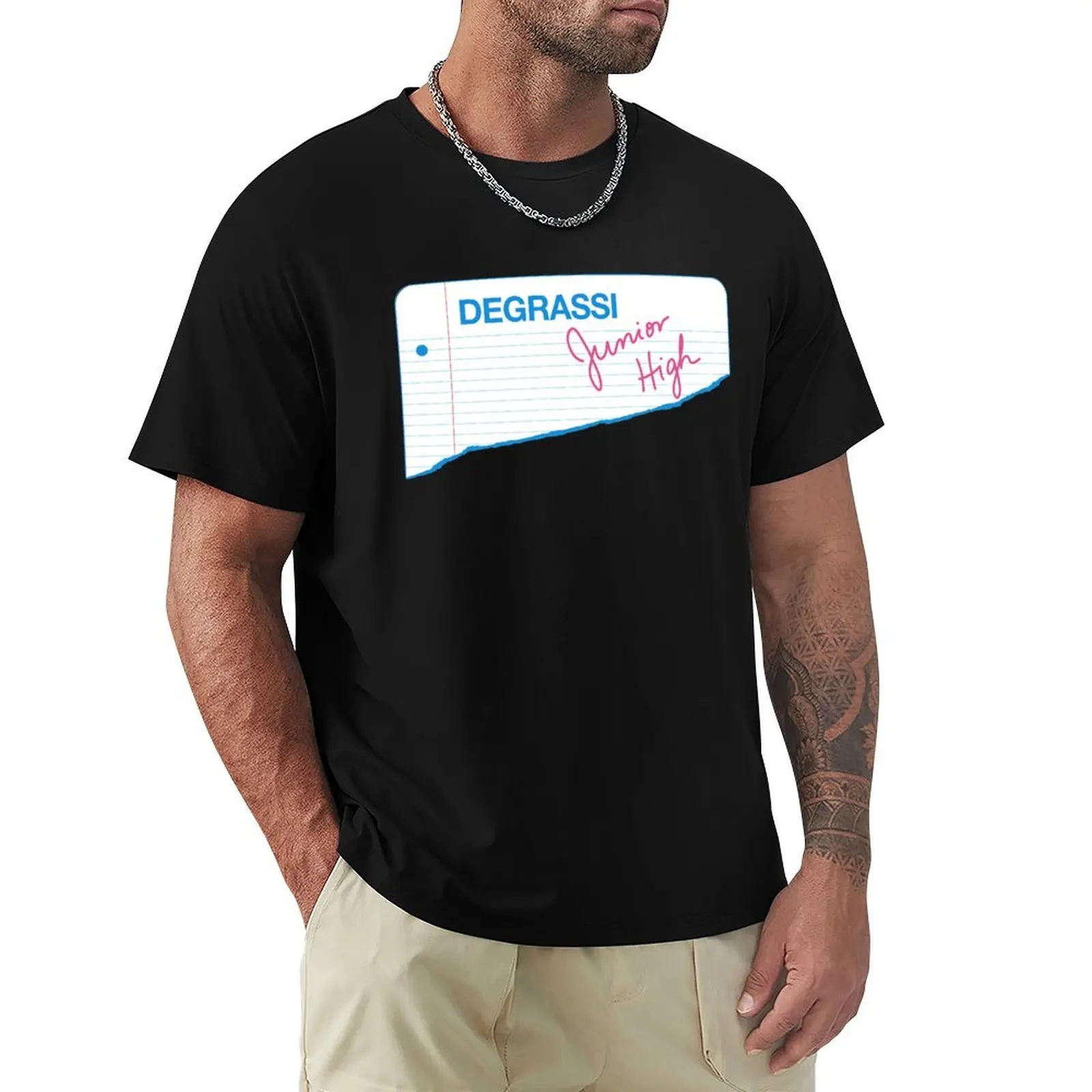 Vintage Degrassi Jr High Paper T-Shirt Work Comfort T-Shirt for Men