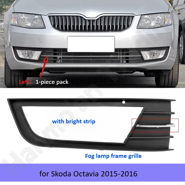 

Fog lampshade/intake grille/anti fog lamp frame panel/exterior decorative accessories for Skoda Octavia 2015-2020