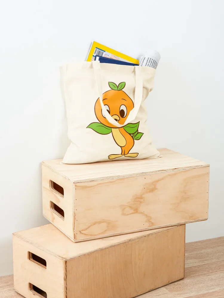 Sweet Orange Bird Tote Bag tote bag canvas canvas bags shopping cart bags shopping bag