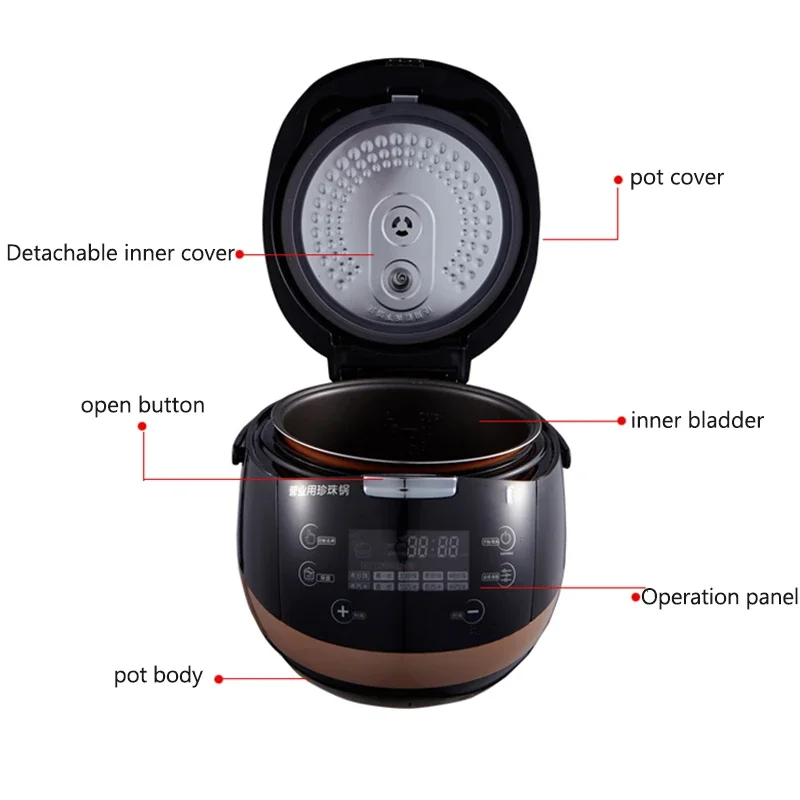 5L 110 فولت 220 فولت التجارية اللؤلؤ وعاء الطبخ الحليب الشاي متجر خاص بوبا ماكينة الطبخ التابيوكا اللؤلؤ طباخ وعاء الطبخ الكهربائي