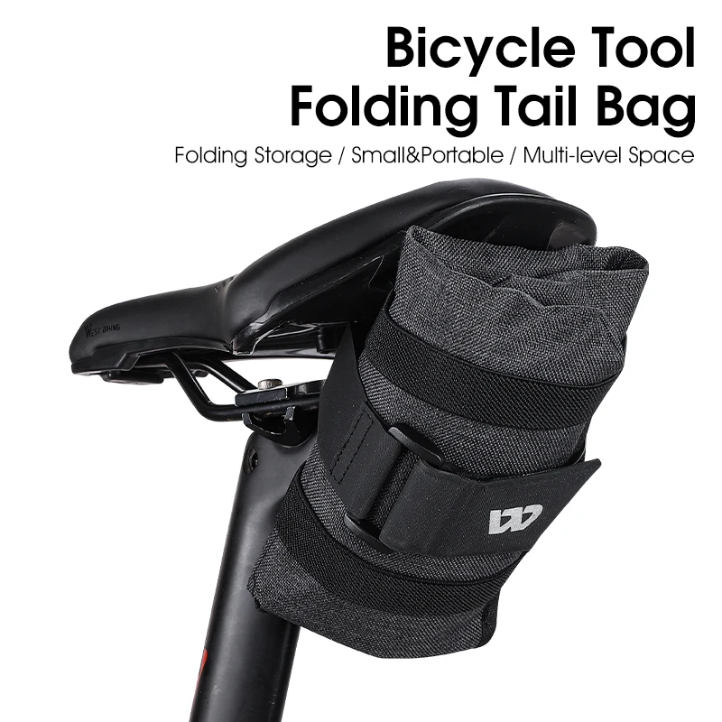 WEST BIKING Portable Bicycle Tool Kit Storage Bag Durable Top Tube