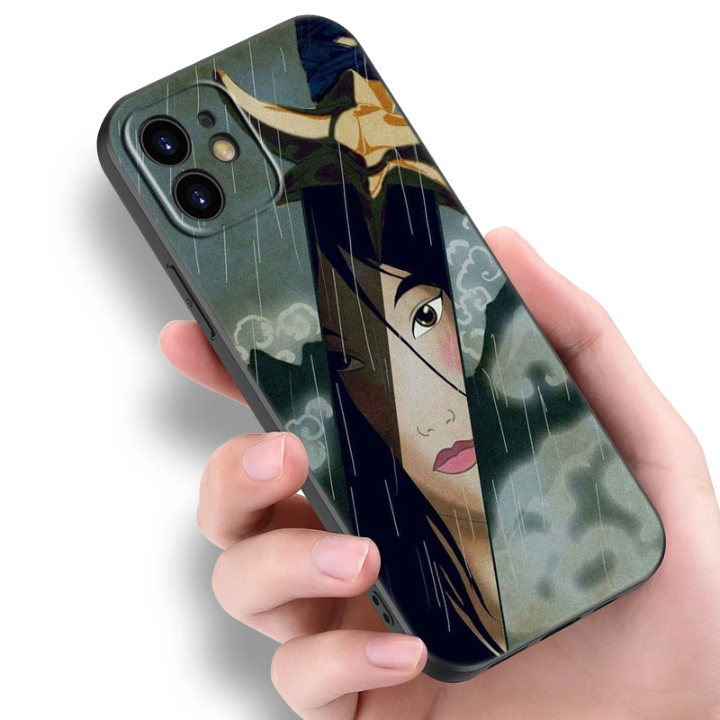 Disney Mulan Black Phone Case For Honor 200 90 Lite X7B X6 X8B X6A X6S X7A X8A X9A X9B X5 Plus 70 20Pro 10Lite Cartoon Cover