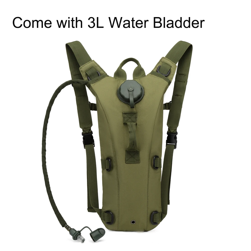 Outdoor Hydration Pack 3L Water Bladder Backpack Waterproof Water Bag for Running Hiking Cycling Biking Hunting Camping