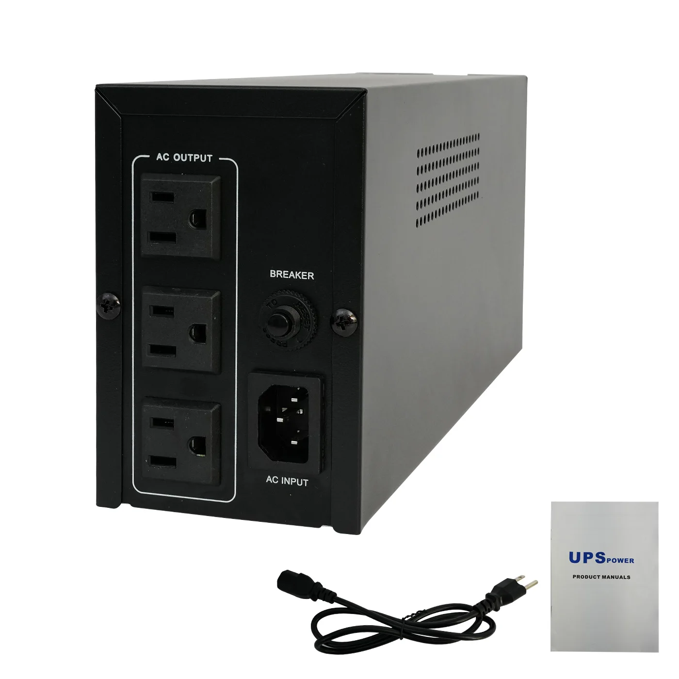1000VA/600W 120V UPS Fuente de alimentación Batería Energía en espera con 3 salidas y pantalla LCD Protector contra sobretensiones para el hogar y la oficina