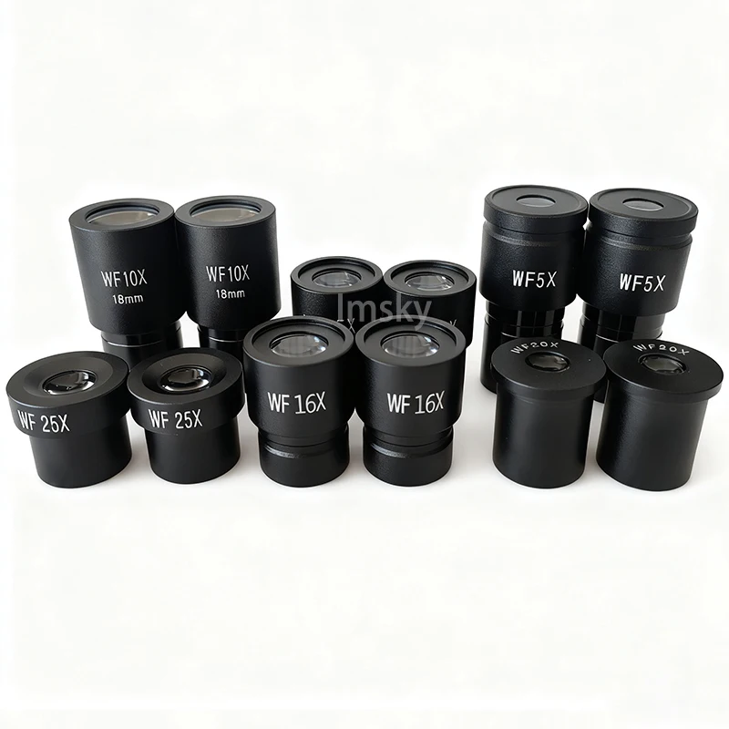 2 قطعة 23.2 مللي متر جبل WF5X 10X WF15X WF16X WF20X WF25X WF10X22 عدسة بصرية واسعة الزاوية للمجهر البيولوجي