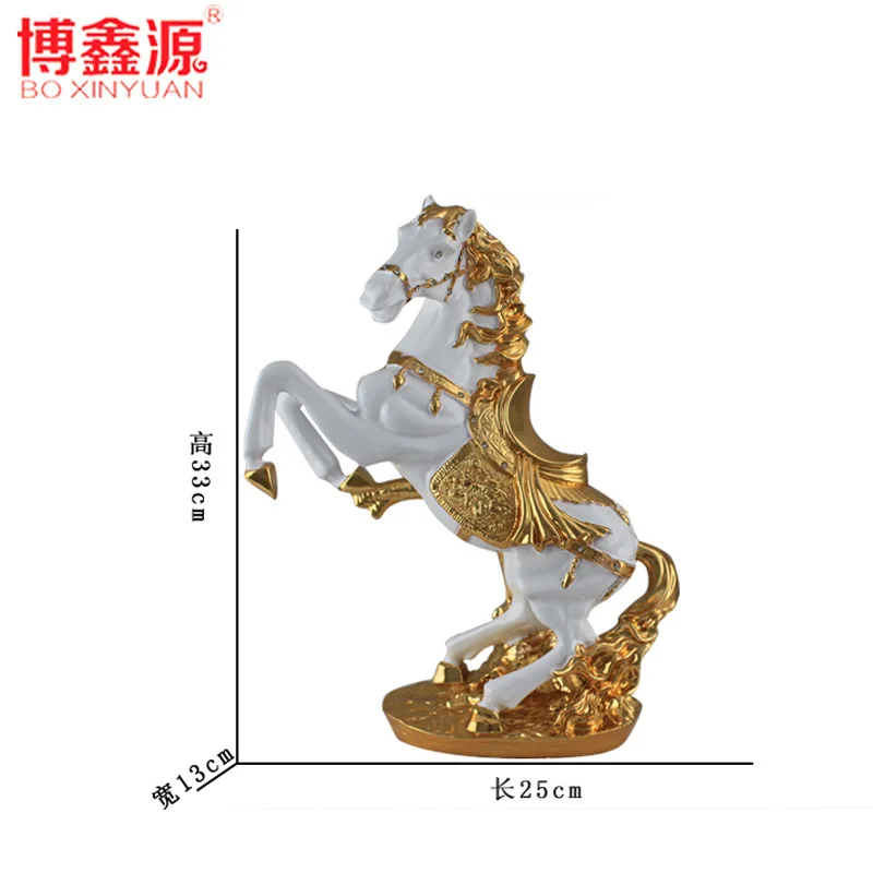 Resin handicrafts Year of the Horse gifts European home office opening housewarming gift ornament