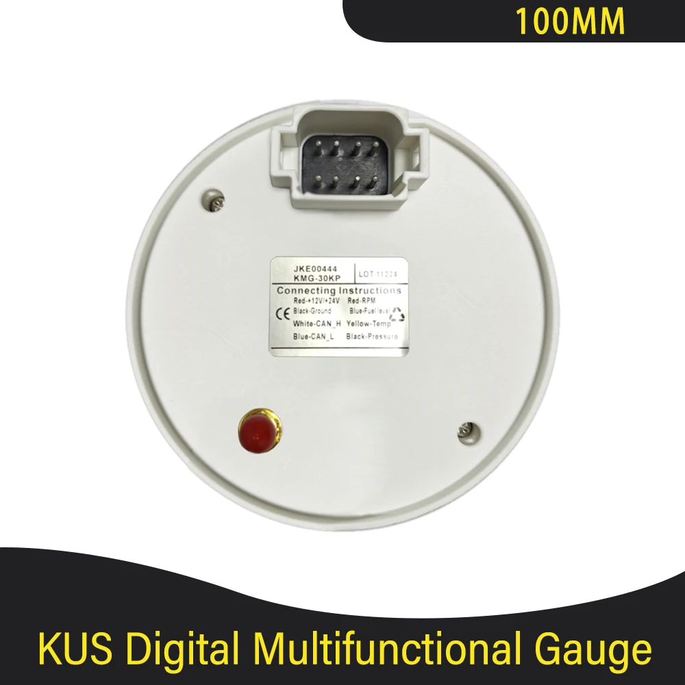 KUS Newest 100mm Multifunctional Digital Instrument KMG-30KP with J1939 and NMEA 2000 systems for Boats Yachts Vessels