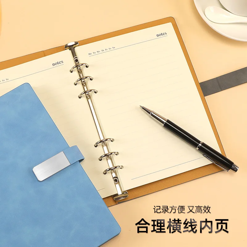 Simple Office A5/B5 Notebook Gift Loose Leaf Vintage Planner Notebooks Creative Buckle Ring Thick Notepads Account Writing Pads