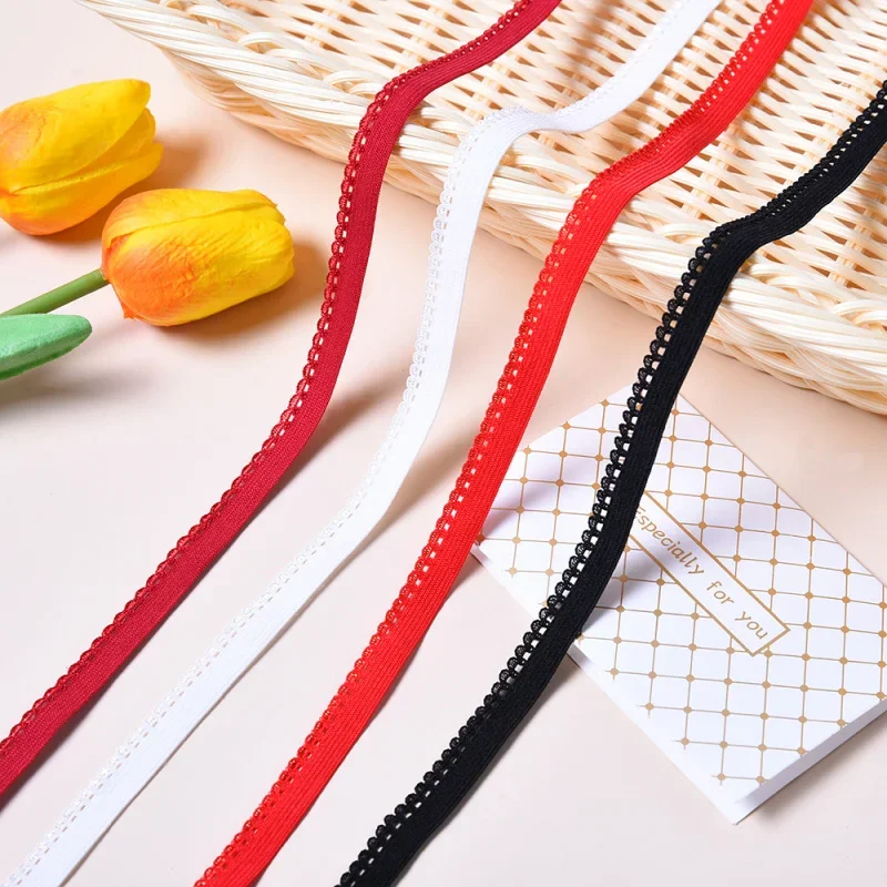 

10 Yards 10mm Width Elastic Band For Underwear Bra Pants High Quality Handmade Garment Sewing Accessiories