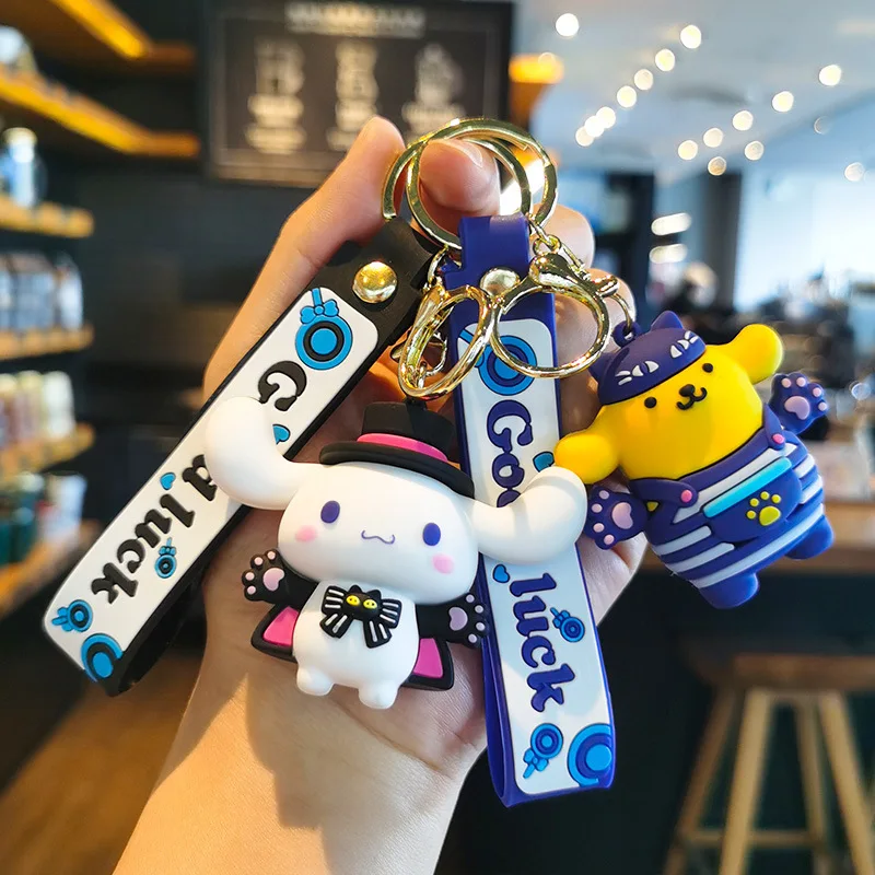 サンリオ人形ペンダントキーホルダー ハローキティ クロミ ハロウィンキーホルダーシリーズ シリコンバックパックオーナメント 男の子と女の子へのギフト