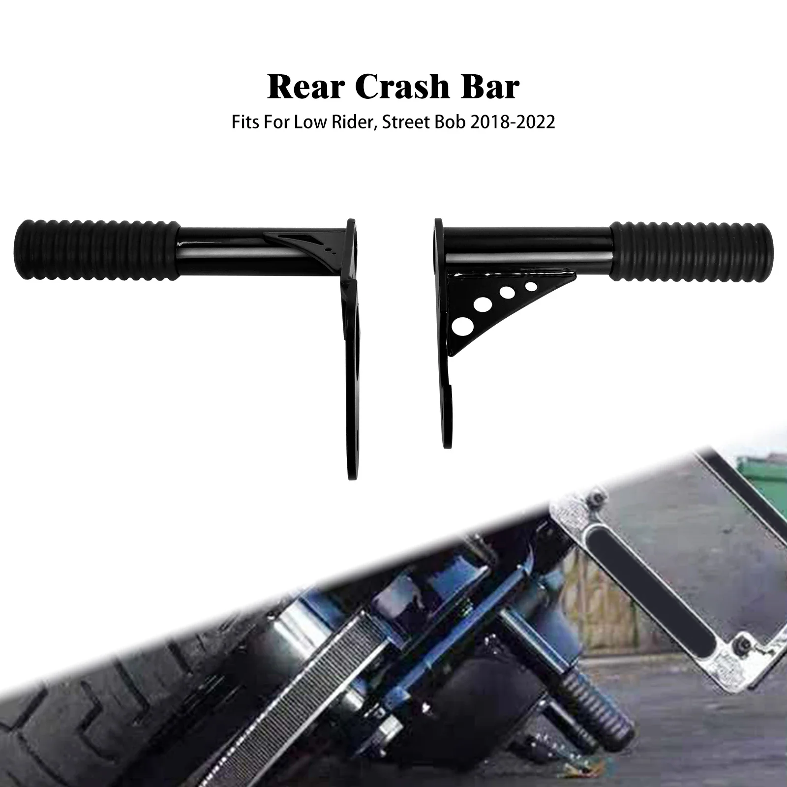 Motorcycle Highway Engine Guard Black Crash Bar For Harley Softail Street Bob Low Rider FXBB FXLR 2018-Up Aluminum sliders Guard