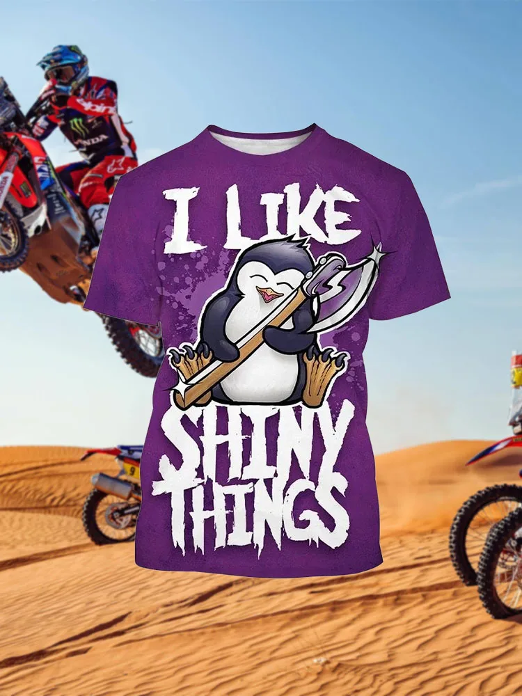 

3D Stereoscopic Motorcycle Circuit Series Men's Short Sleeve T-Shirt 100% Polyester Trendy Brand Moisture-Wicking Fast-Drying