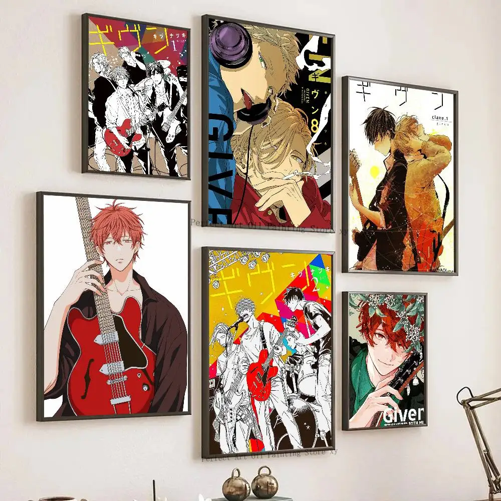 G-GIVEN Anime Posters Living Room Bar Cafe Quality Canvas Vintage Style Comics Painting Art Home Wall Decor Picture