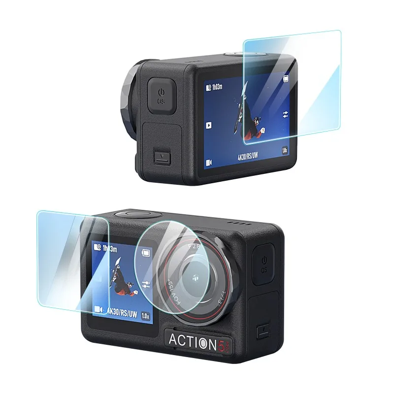 واقي شاشة من الزجاج المقوى عالي الدقة من aMagisn لـ DJI Action 5 Pro - ملحق واقي شاشة عدسة مقاوم للماء والخدش #5