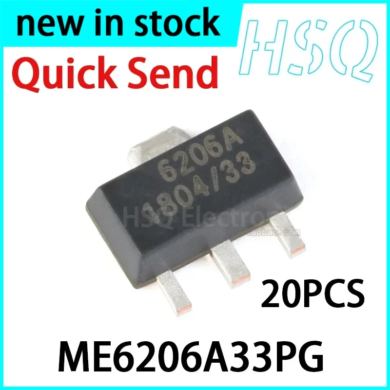 20PCS ME6206A33PG 6…